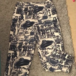 Cool vintage blue and white pants